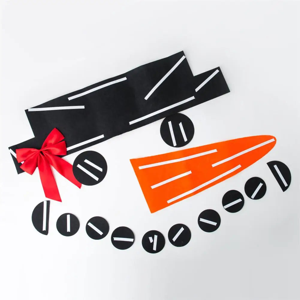 16 Piece Christmas Snowman Felt Decorations For Outdoor Display