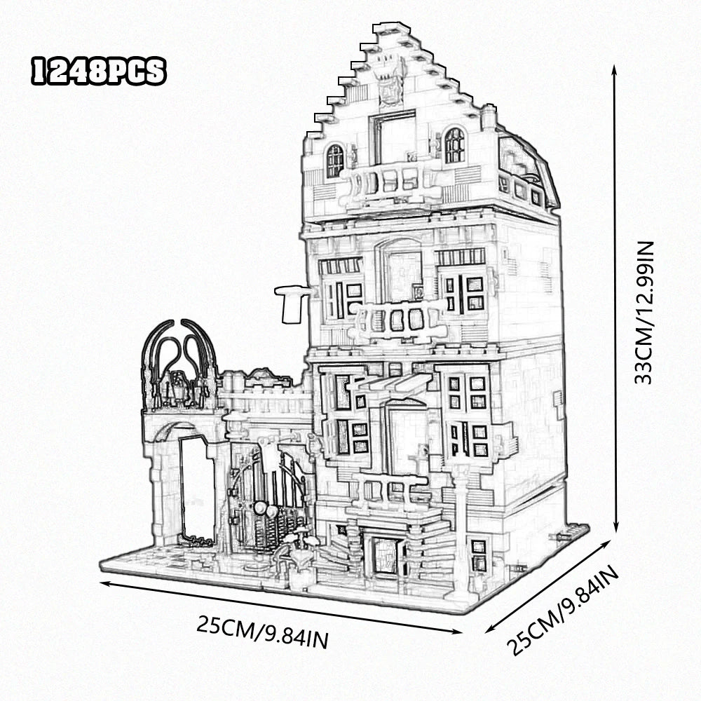 Hign-concerned Adorable Assembly Square House Building Blocks Kit