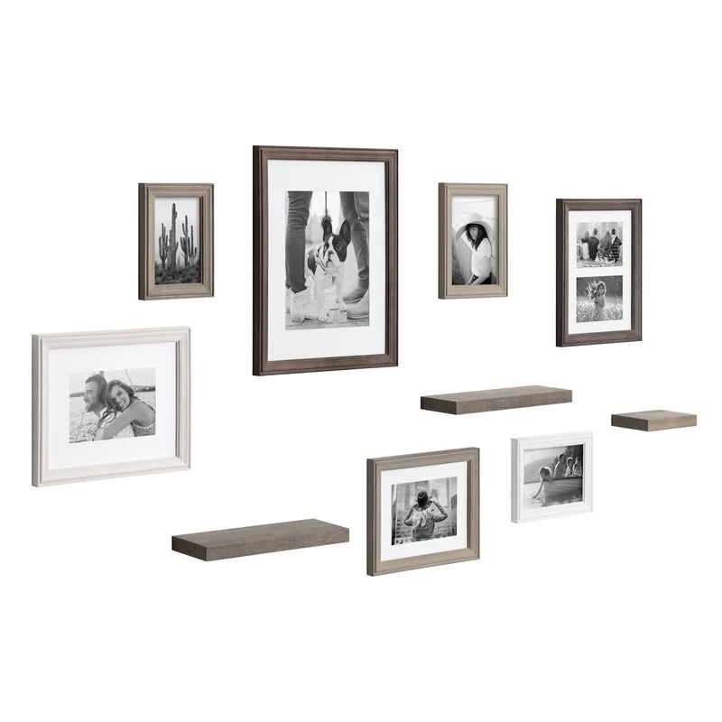 A 3 Strand Cord Farmhouse Gallery Wall Frame And Shelf