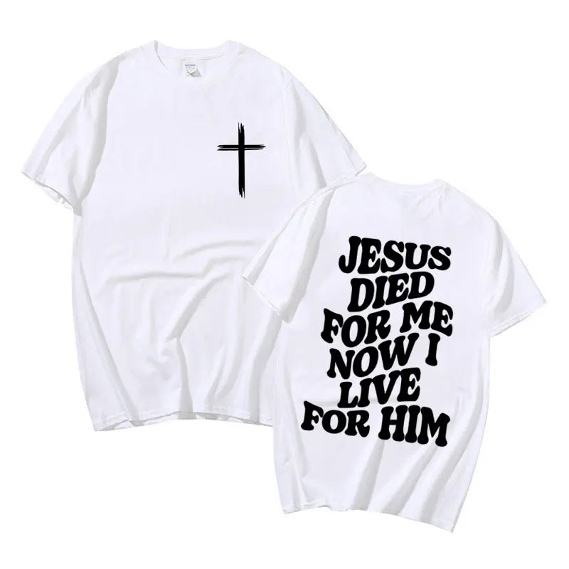 Craft of Weaving Mens Jesus Bible Verse T Shirt Harajuku