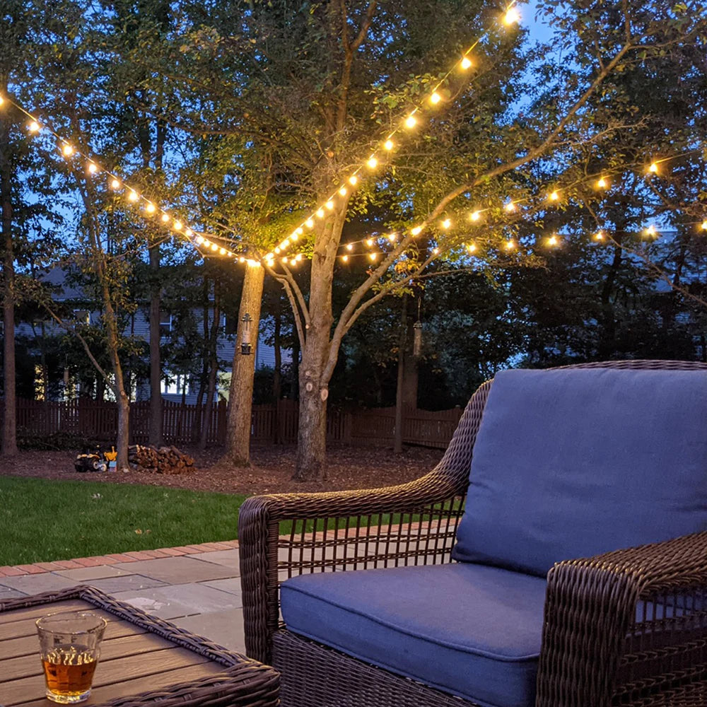 Burhui LED Outdoor Fairy String Lights Festoon Garden Decor