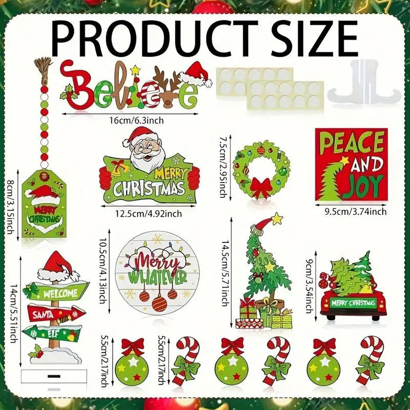 A 3 Strand Cord Santa Tray Decor Rustic Christmas Home