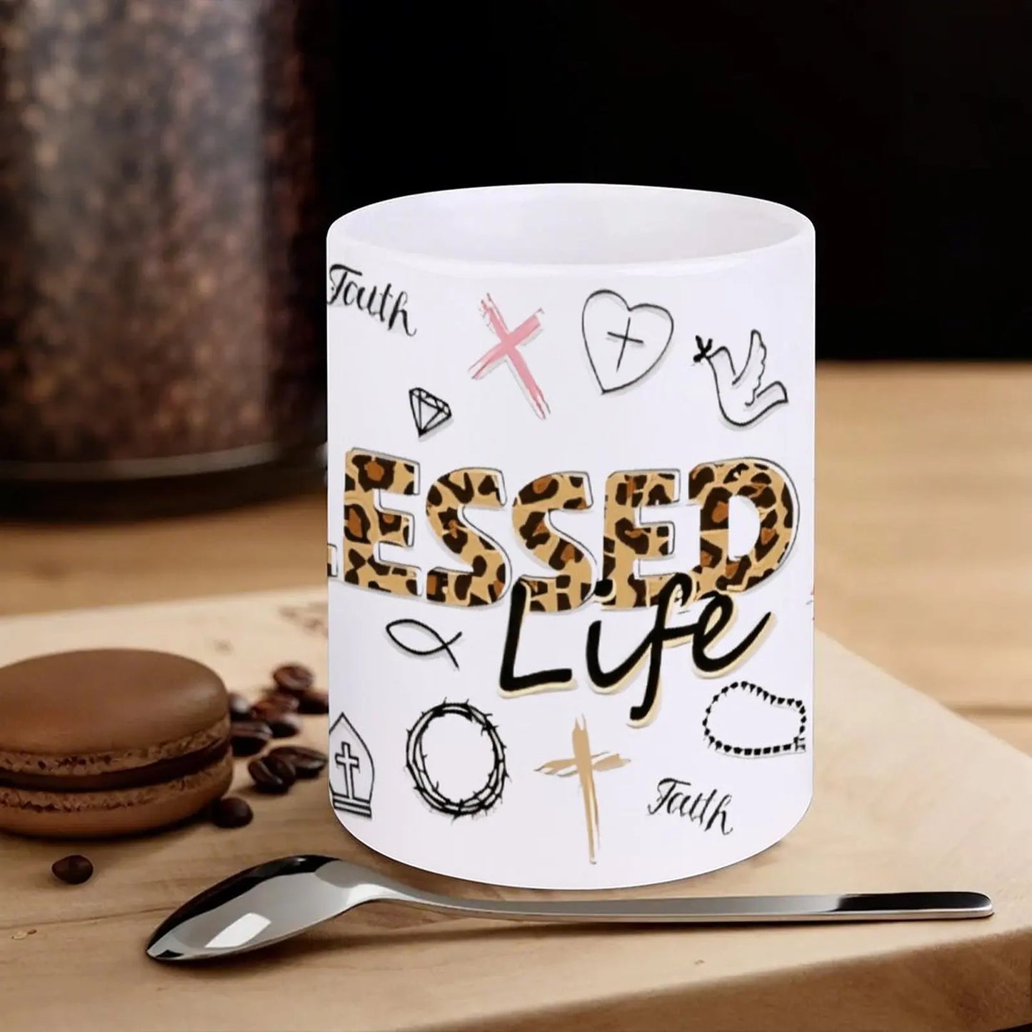 A 3 Strand Cord Blessed Life Ceramic Mug Bible Verse