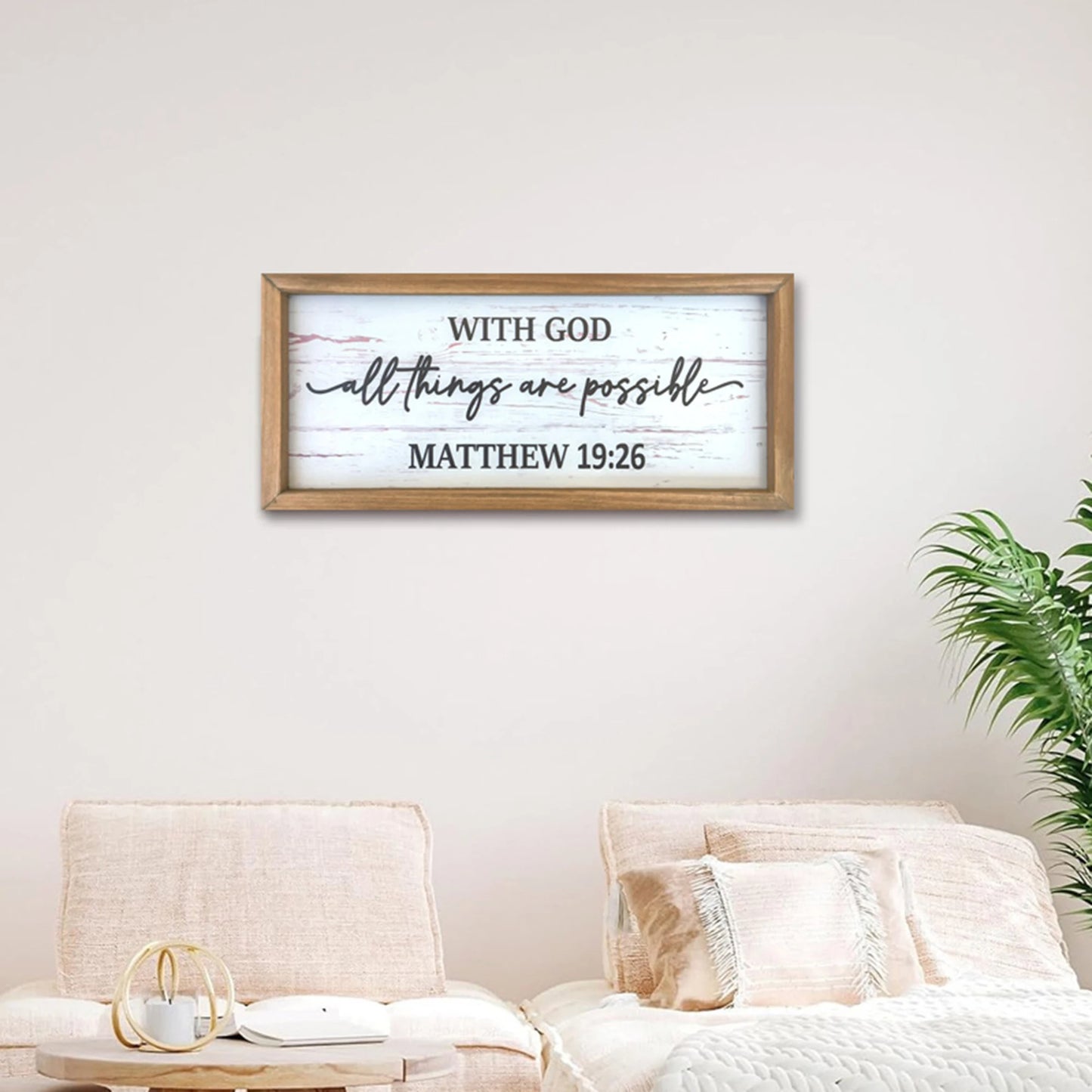 Hign Concerned Wood Wall Art Sign Trust In God Plaque