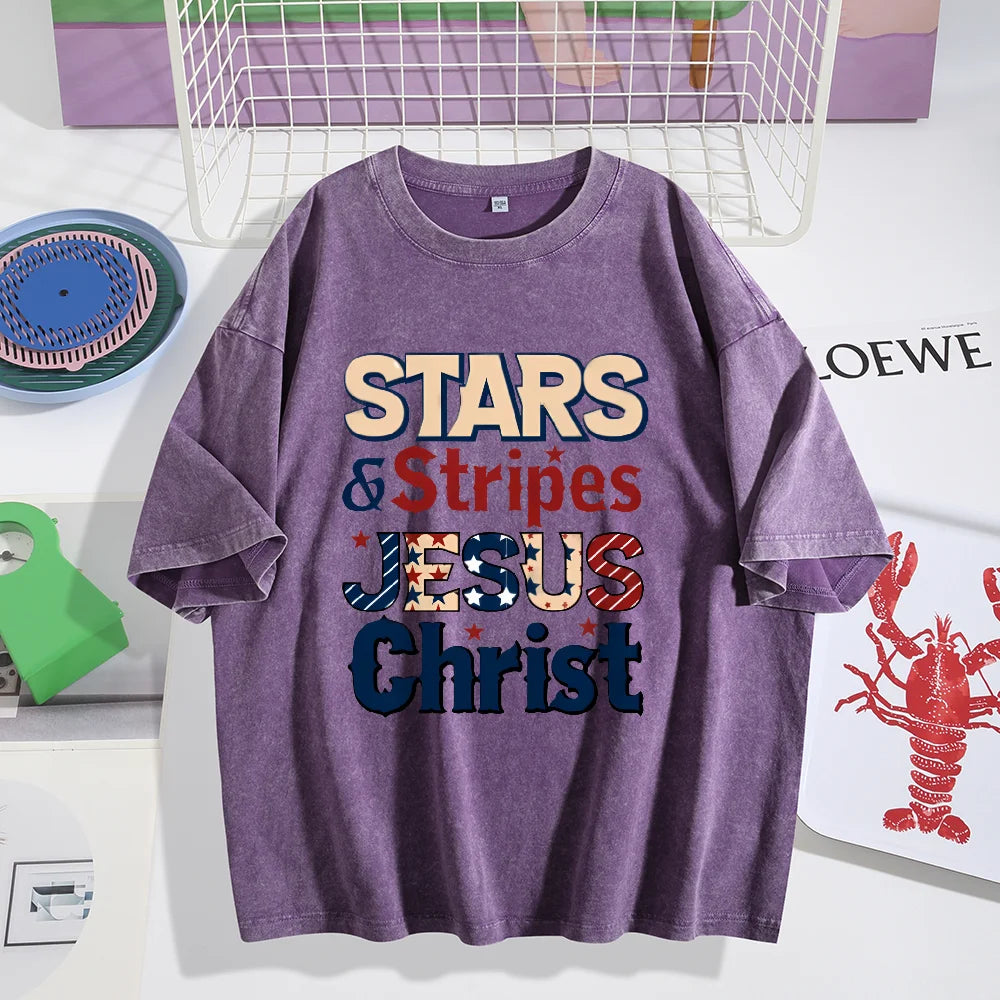 Clothing Stars and Stripes Jesus Christ Independence Day Tee
