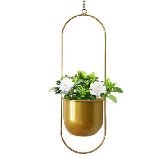 A 3 Strand Cord Metal Ceiling Plant Pot Hanging Planter