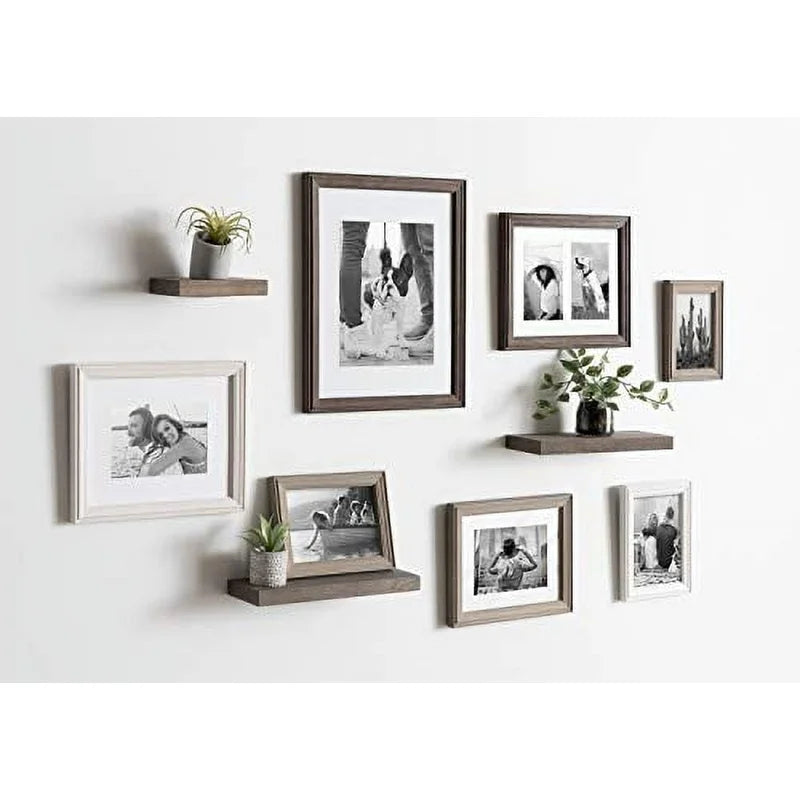 A 3 Strand Cord Farmhouse Gallery Wall Frame And Shelf