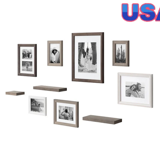 A 3 Strand Cord Farmhouse Gallery Wall Frame And Shelf