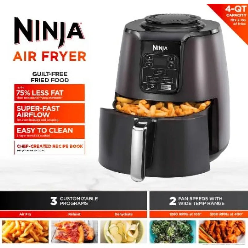 A 3 Strand Cord Ninja Air Fryer Nonstick Basket Plate
