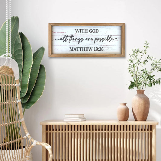 Hign Concerned Wood Wall Art Sign Trust In God Plaque