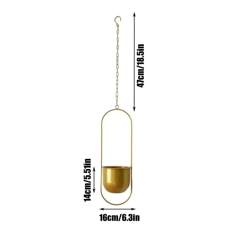 A 3 Strand Cord Metal Ceiling Plant Pot Hanging Planter