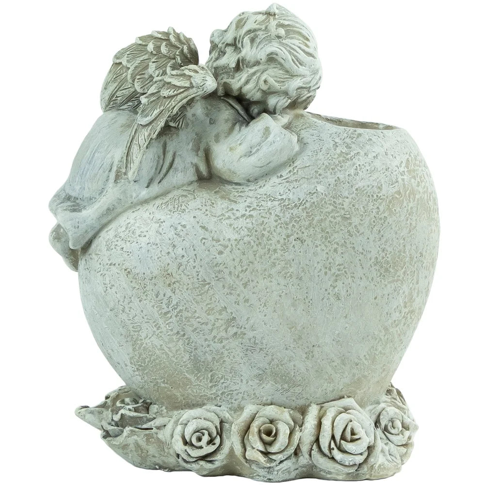 A 3 Strand Cord Angel Garden Statue In Loving Memory
