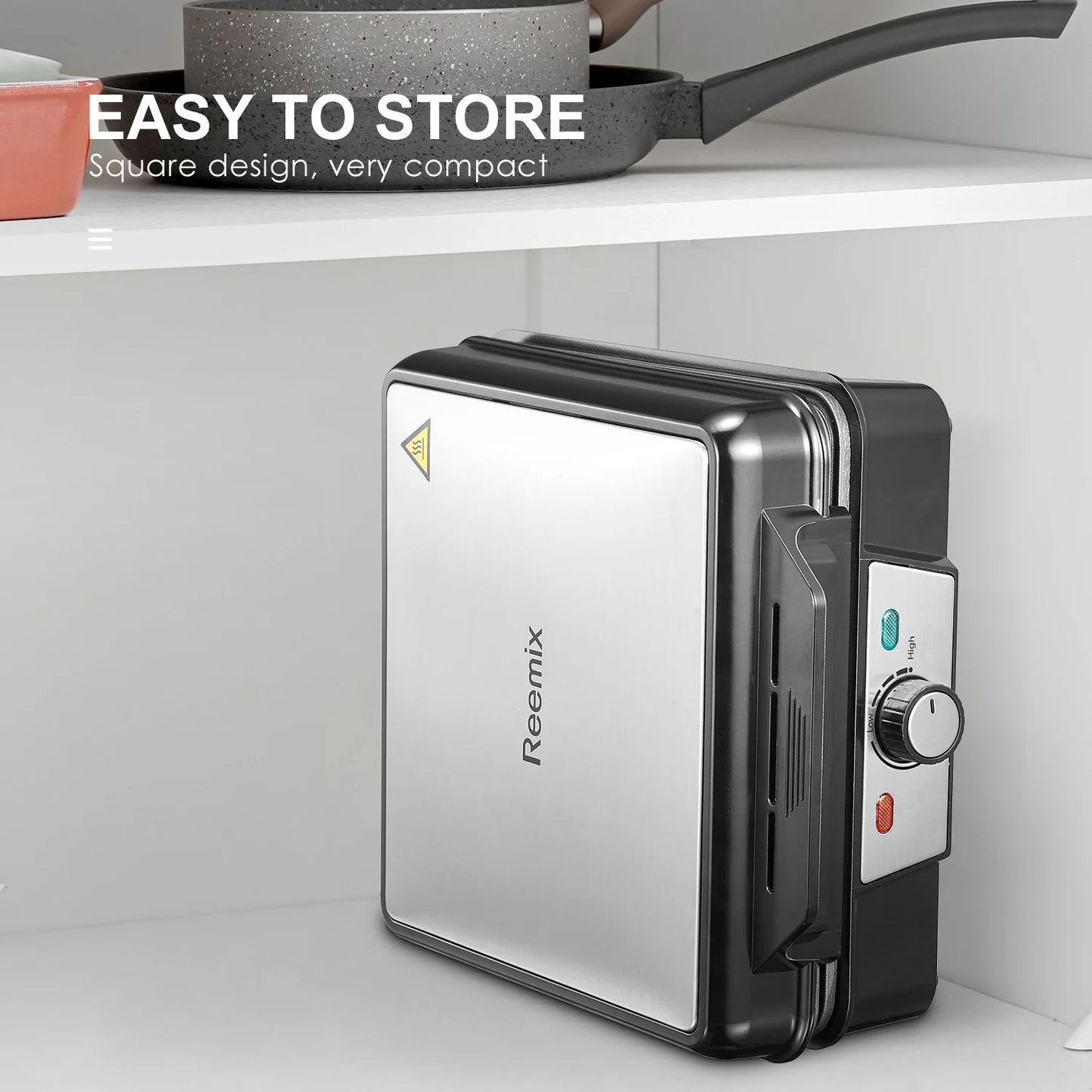 A 3 Strand Cord Nonstick Belgian Waffle Maker 1200 Watts