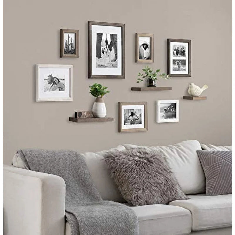 A 3 Strand Cord Farmhouse Gallery Wall Frame And Shelf