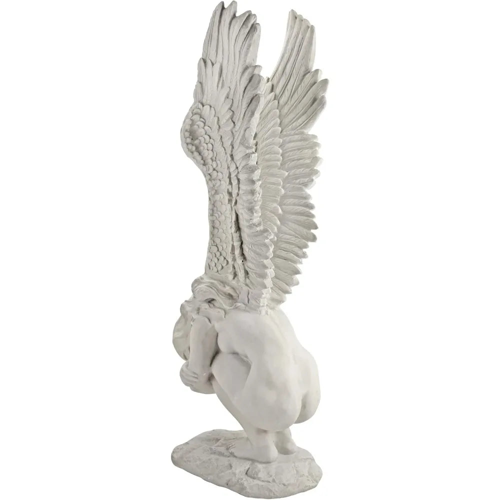 A 3 Strand Cord Remembrance Angel Garden Statue Cast Stone