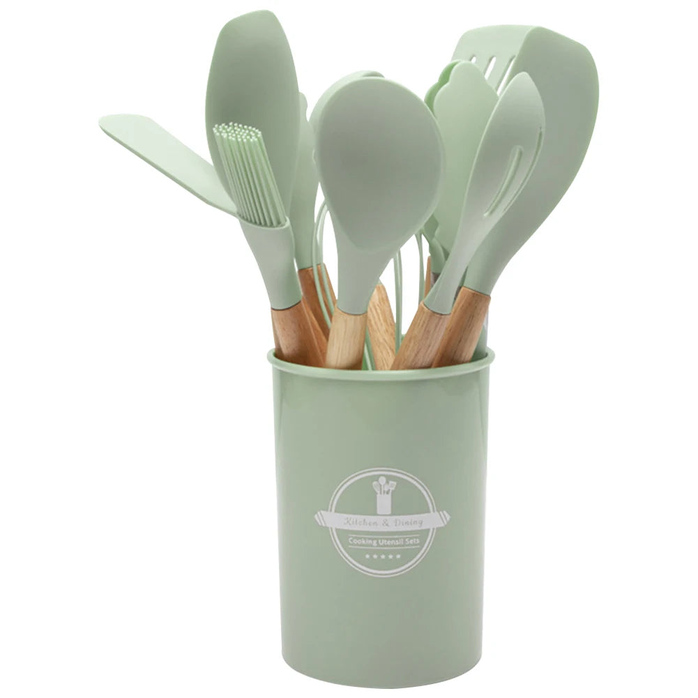 Shunmaii 12Pcs Silicone Kitchen Utensil Set Spatula