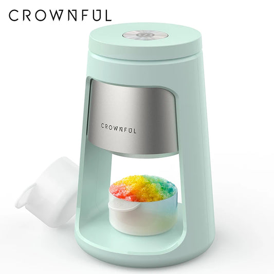 Crownful Shaved Ice Machine Mini Ice Crusher Portable With Cups