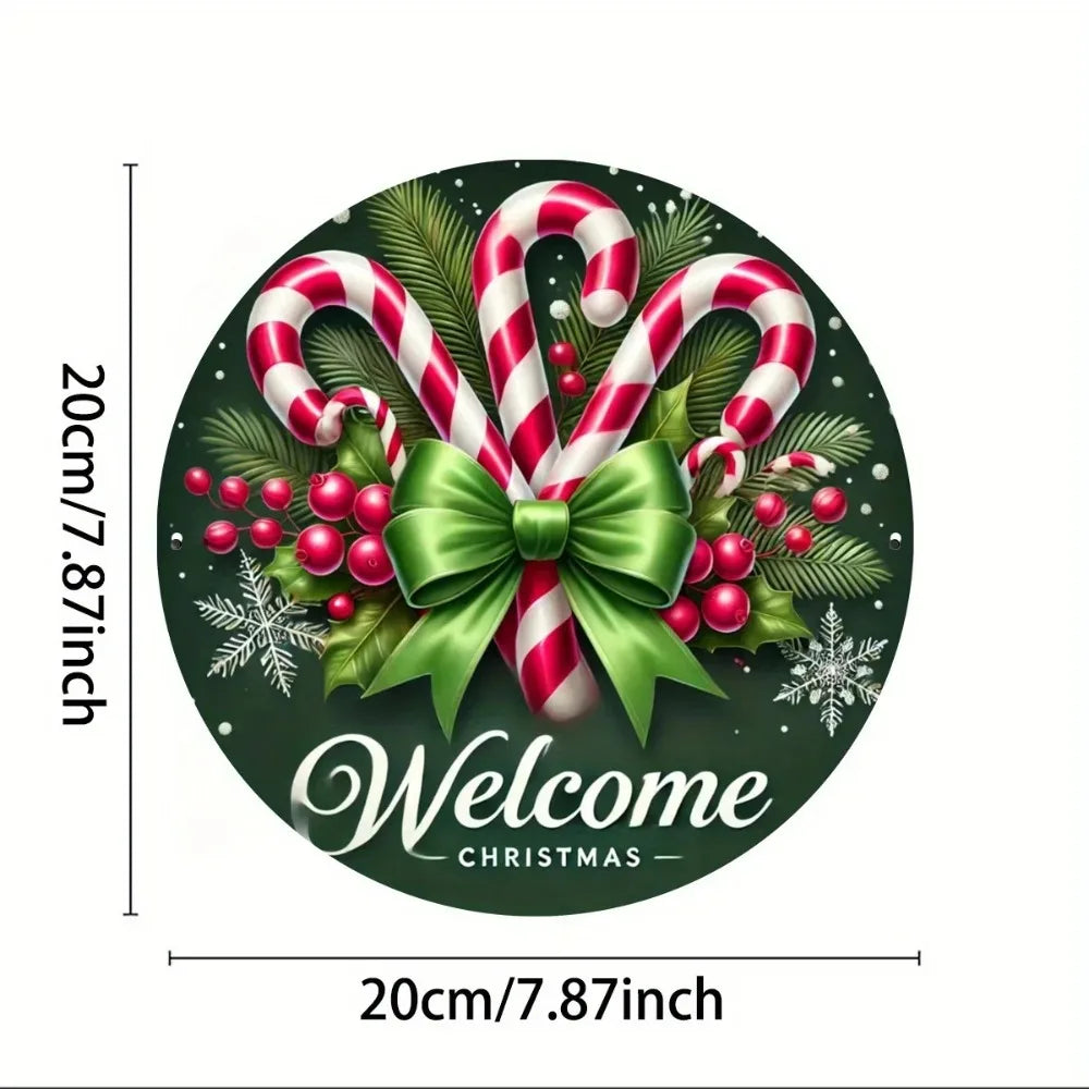 A 3 Strand Cord Candy Cane Welcome Sign Rust Resistant