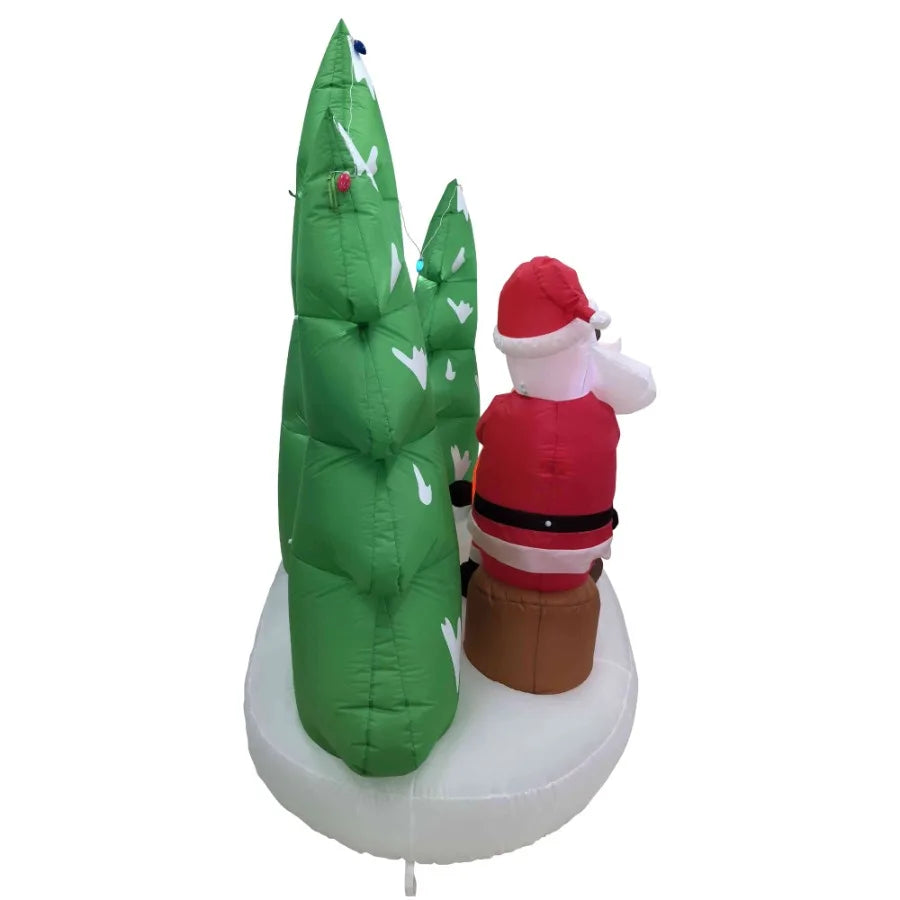 Hign Concerned Outdoor Christmas Inflatable Santa Reindeer