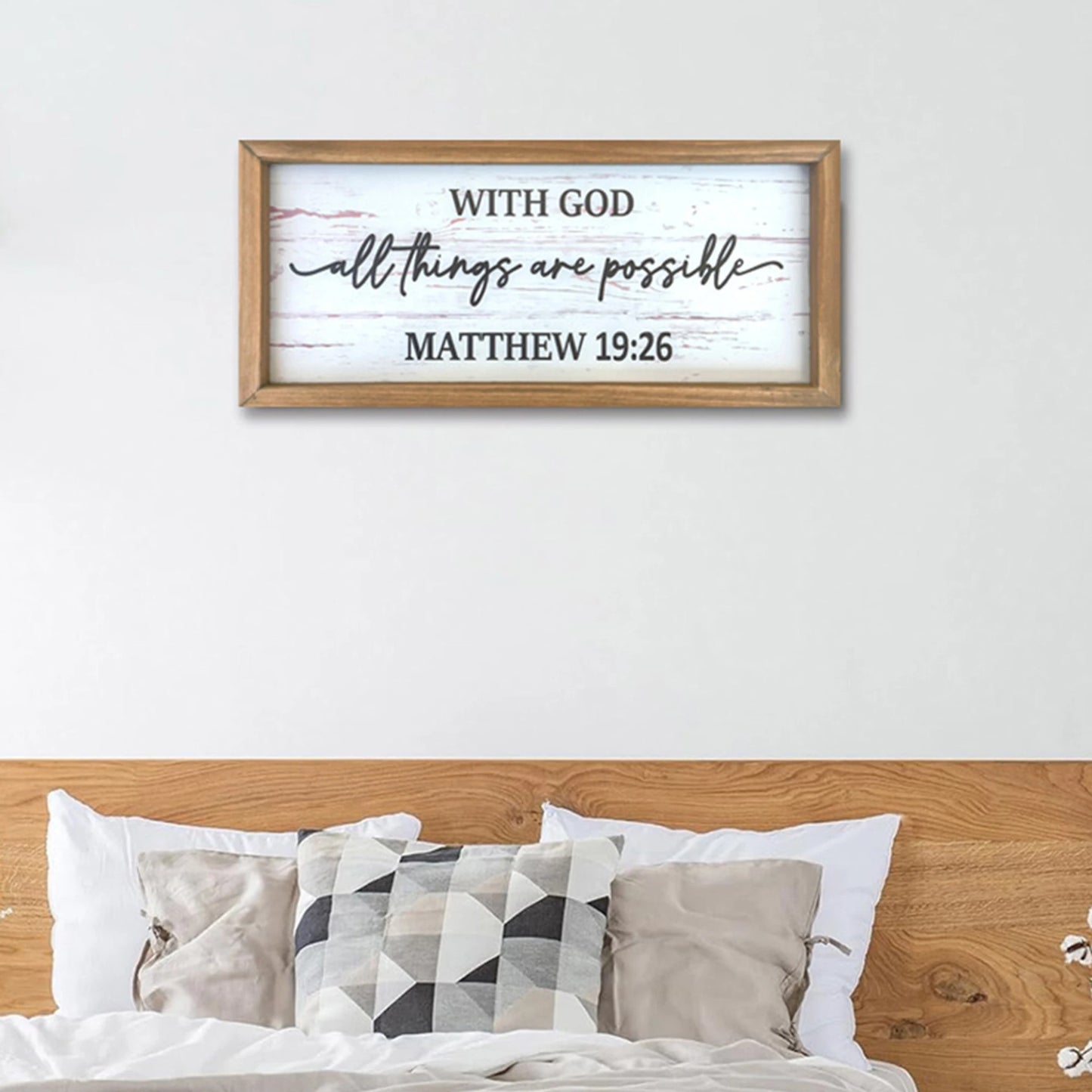 Hign Concerned Wood Wall Art Sign Trust In God Plaque