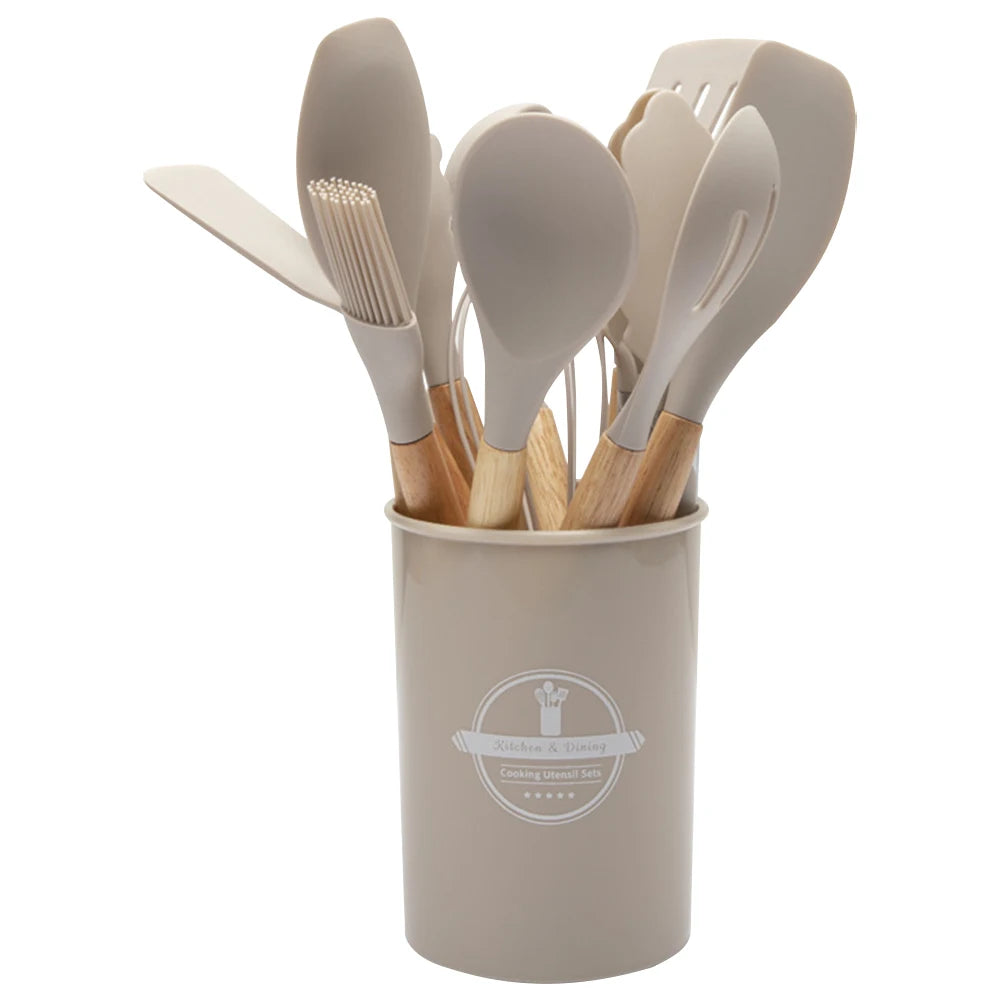 Shunmaii 12Pcs Silicone Kitchen Utensil Set Spatula