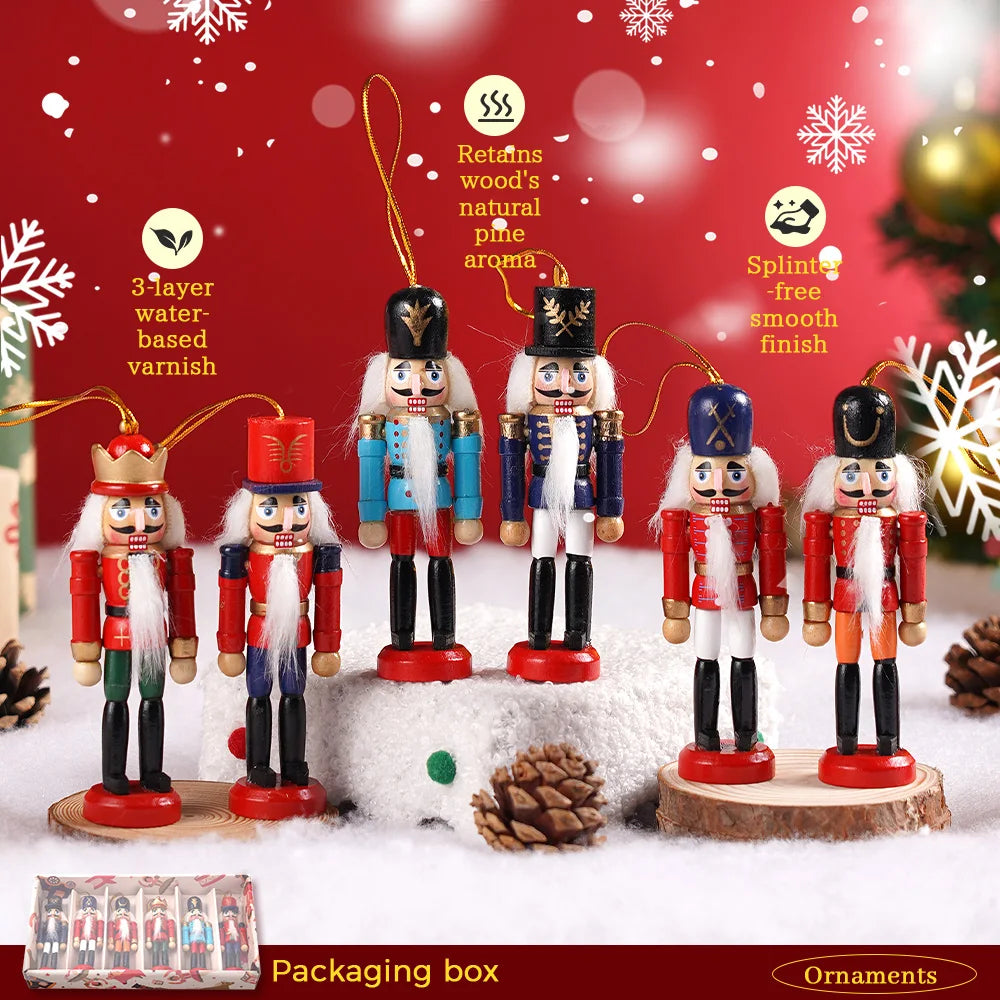 A 3 Strand Cord Nutcracker Wooden Soldier Home Ornament