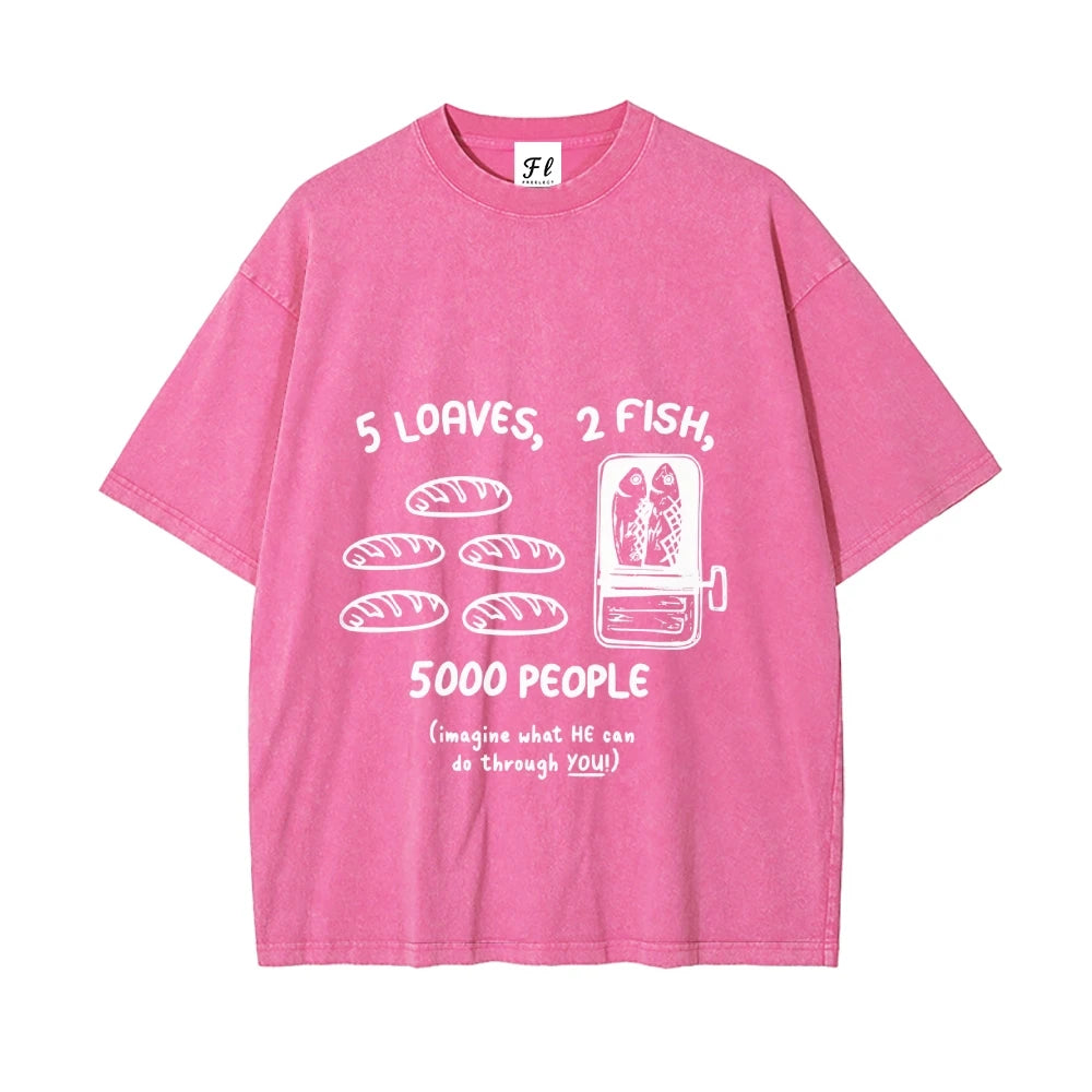 Clothing Loaves Fish Miracle Tee Casual Religious Top
