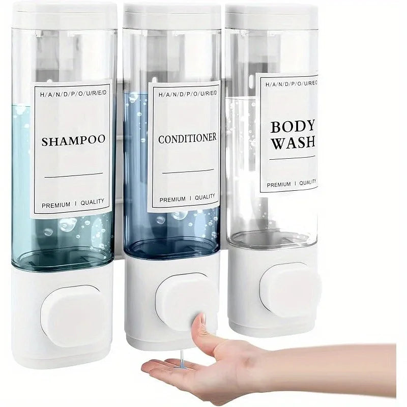 A 3 Strand Cord Wall Mounted Shower Gel Soap Dispenser ABS