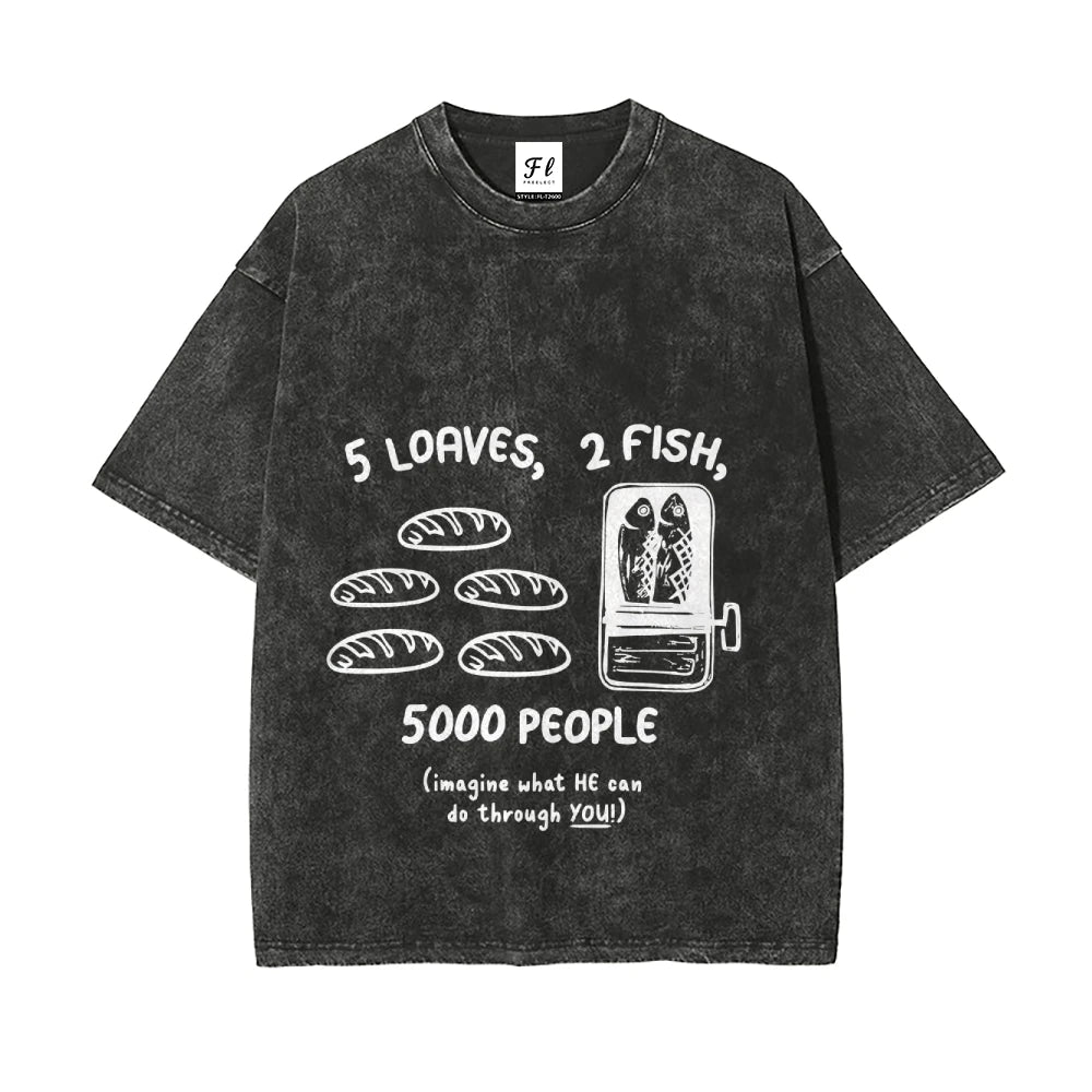 Clothing Loaves Fish Miracle Tee Casual Religious Top