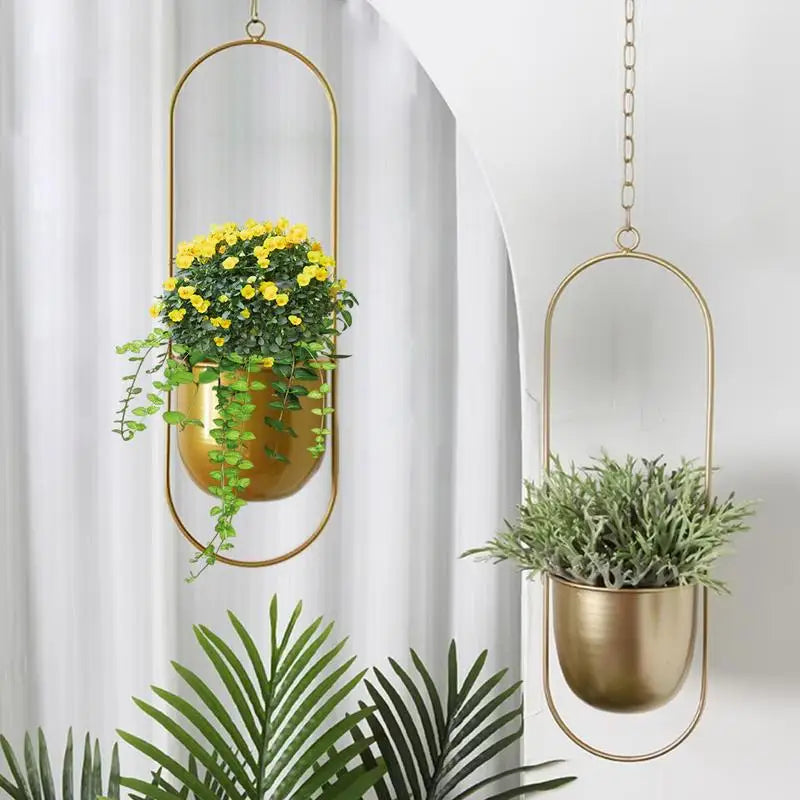 A 3 Strand Cord Metal Ceiling Plant Pot Hanging Planter