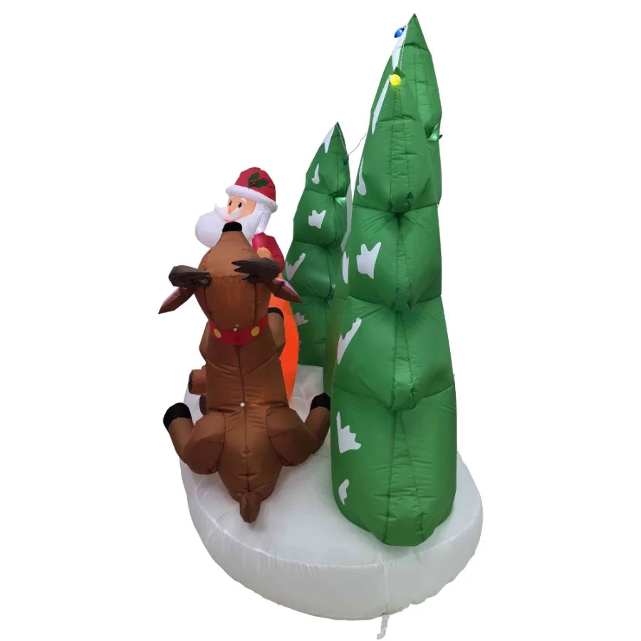 Hign Concerned Outdoor Christmas Inflatable Santa Reindeer