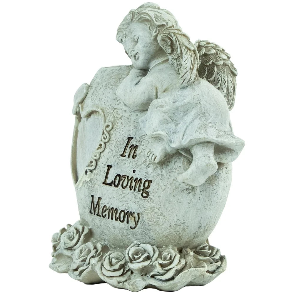 A 3 Strand Cord Angel Garden Statue In Loving Memory