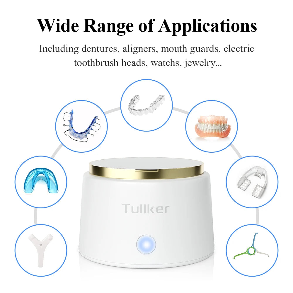 Tullker Ultrasonic Retainer Cleaner For Dentures And Braces UV