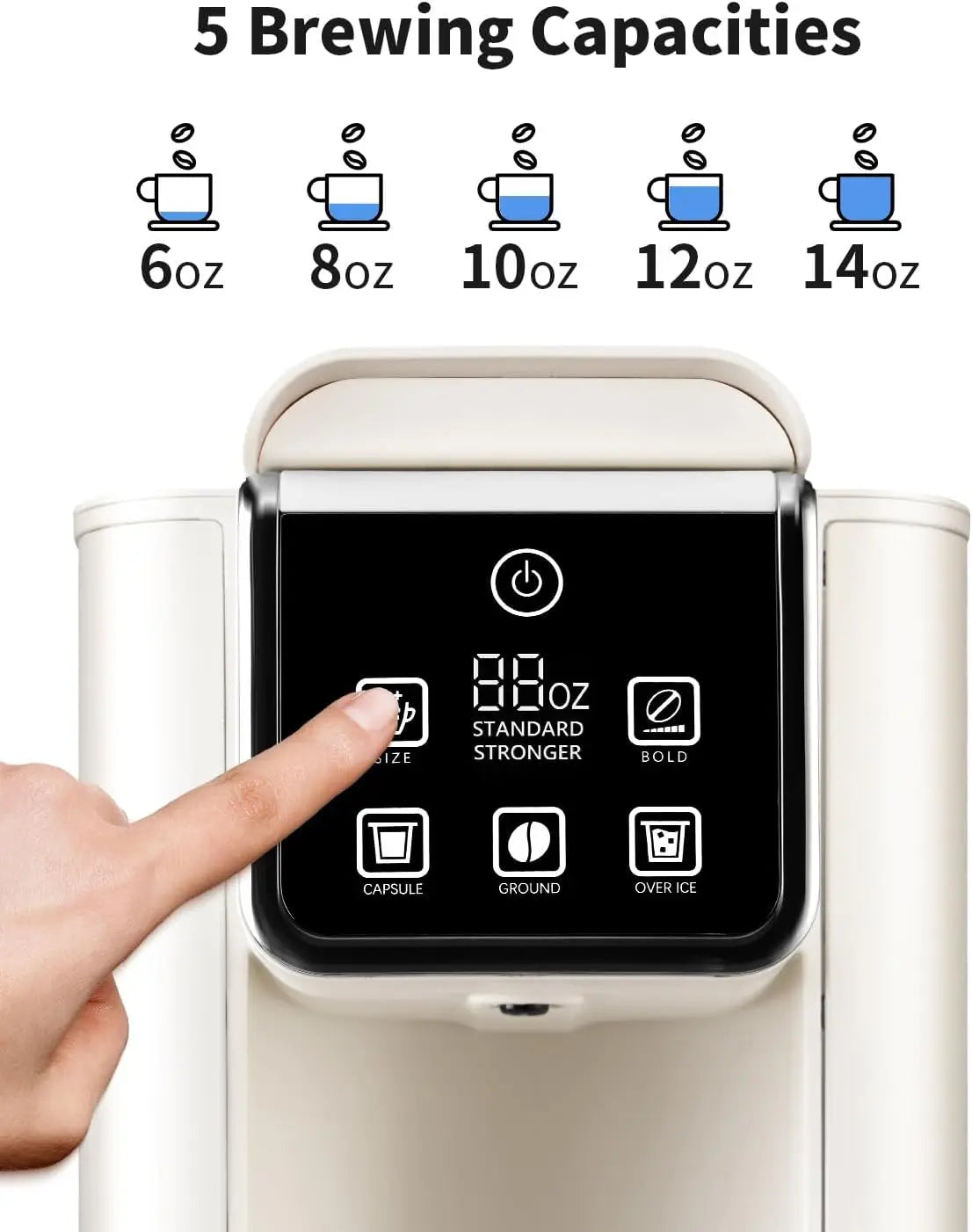 A 3 Strand Cord Iosn Iced Coffee Maker Bold Setting
