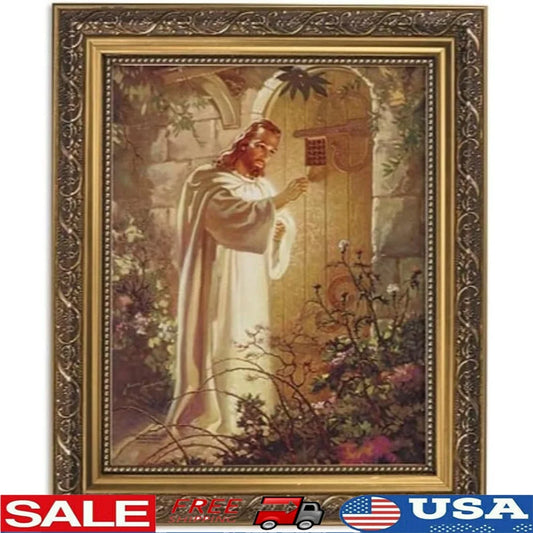 DUTRIEUX Inspirational Christian Art Framed Sallman Christ At Heart's Door
