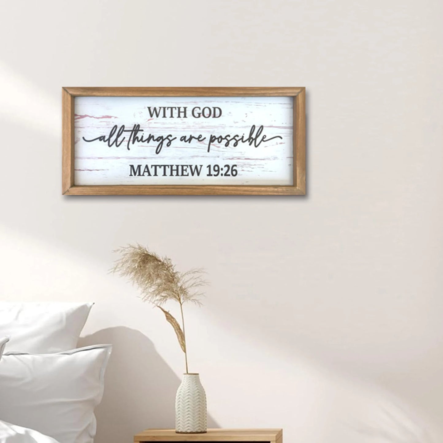Hign Concerned Wood Wall Art Sign Trust In God Plaque