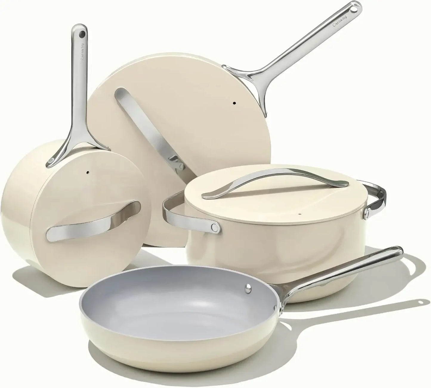 XMSJ Nonstick Ceramic Cookware Set 12Pc Pots Lids Oven Safe