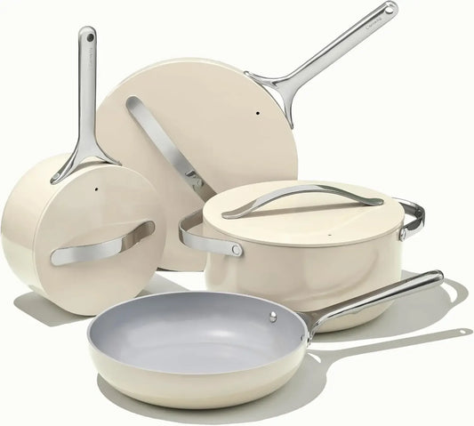 XMSJ Nonstick Ceramic Cookware Set 12Pc Pots Lids Oven Safe