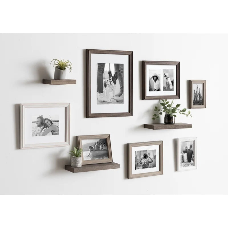 A 3 Strand Cord Farmhouse Gallery Wall Frame And Shelf