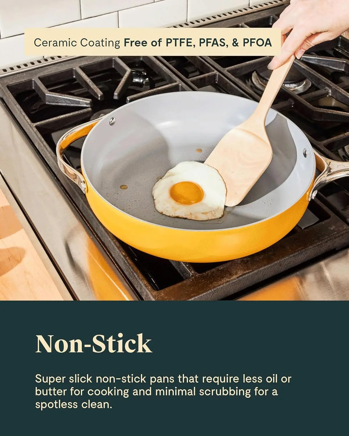 A 3 Strand Cord Nonstick Ceramic Cookware Pots Pans Lids
