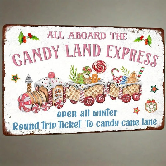 A 3 Strand Cord Candy Gingerbread Express Welcome Aboard