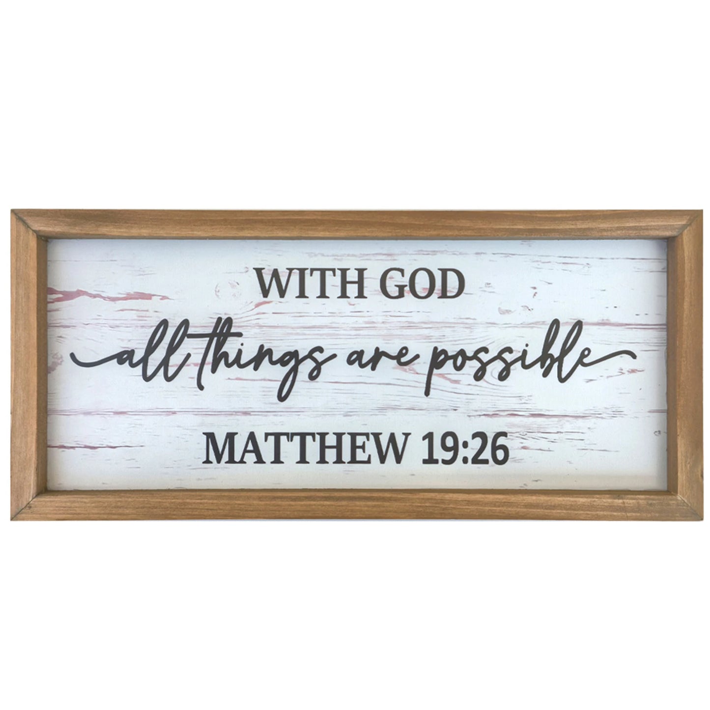 Hign Concerned Wood Wall Art Sign Trust In God Plaque
