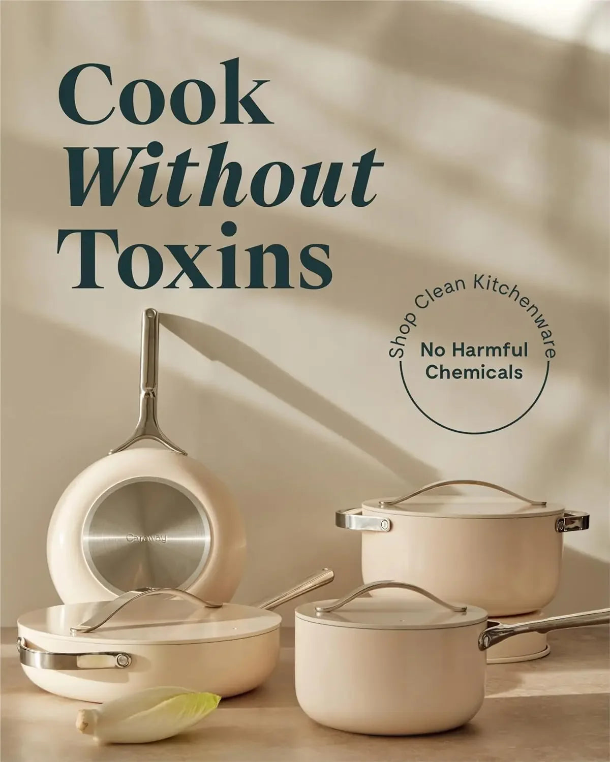 XMSJ Nonstick Ceramic Cookware Set 12Pc Pots Lids Oven Safe