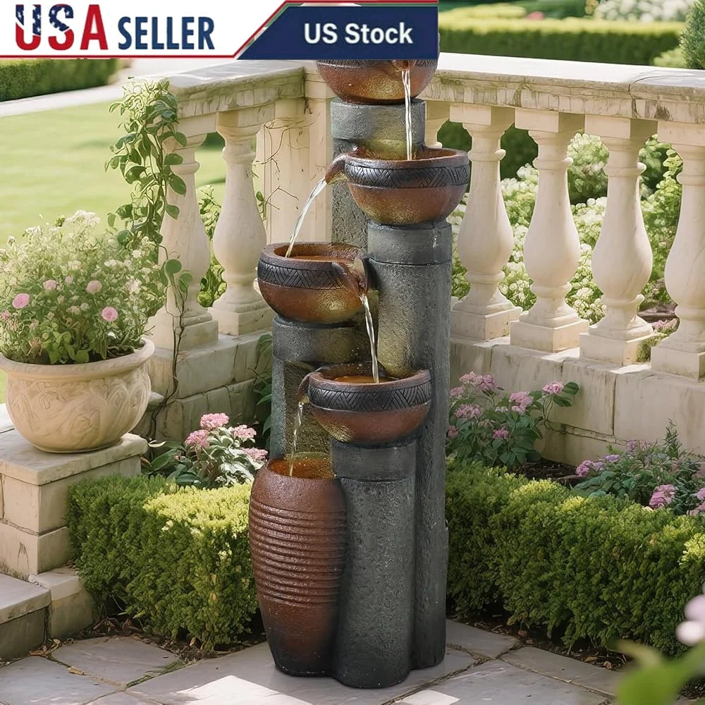 Five Tier Outdoor Water Fountain For Garden Patio Decor