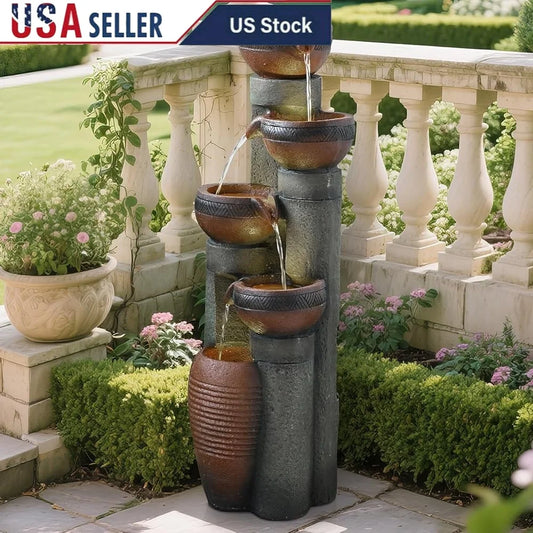 Five Tier Outdoor Water Fountain For Garden Patio Decor