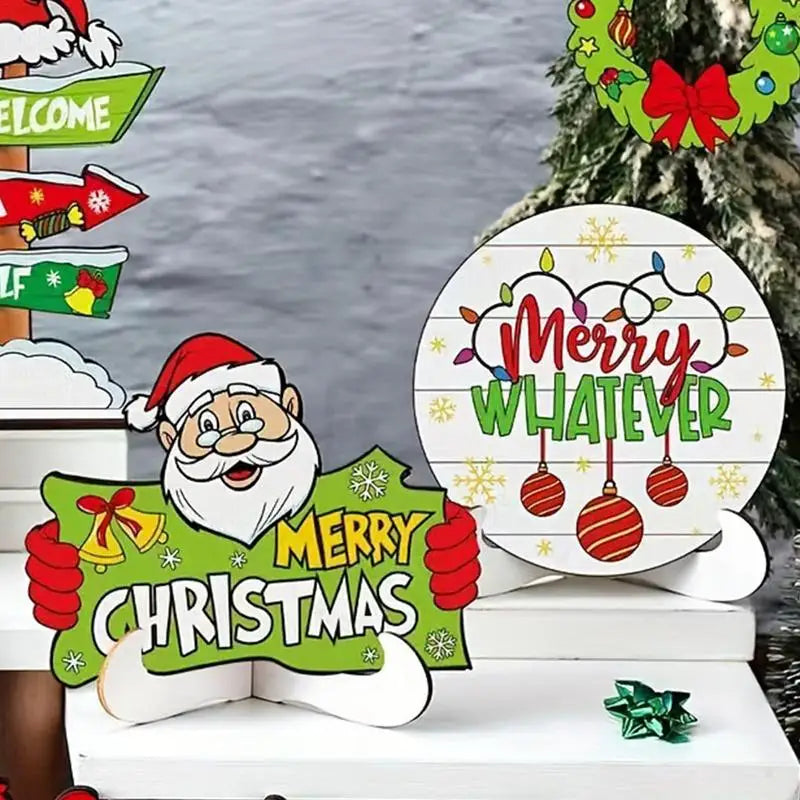 A 3 Strand Cord Santa Tray Decor Rustic Christmas Home