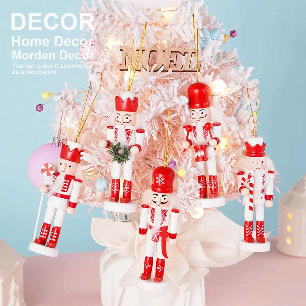 A 3 Strand Cord Nutcracker Walnut Soldier Pendant Set