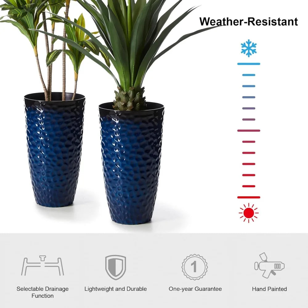 A 3 Strand Cord Modern Planter Duo With Honeycomb Texture