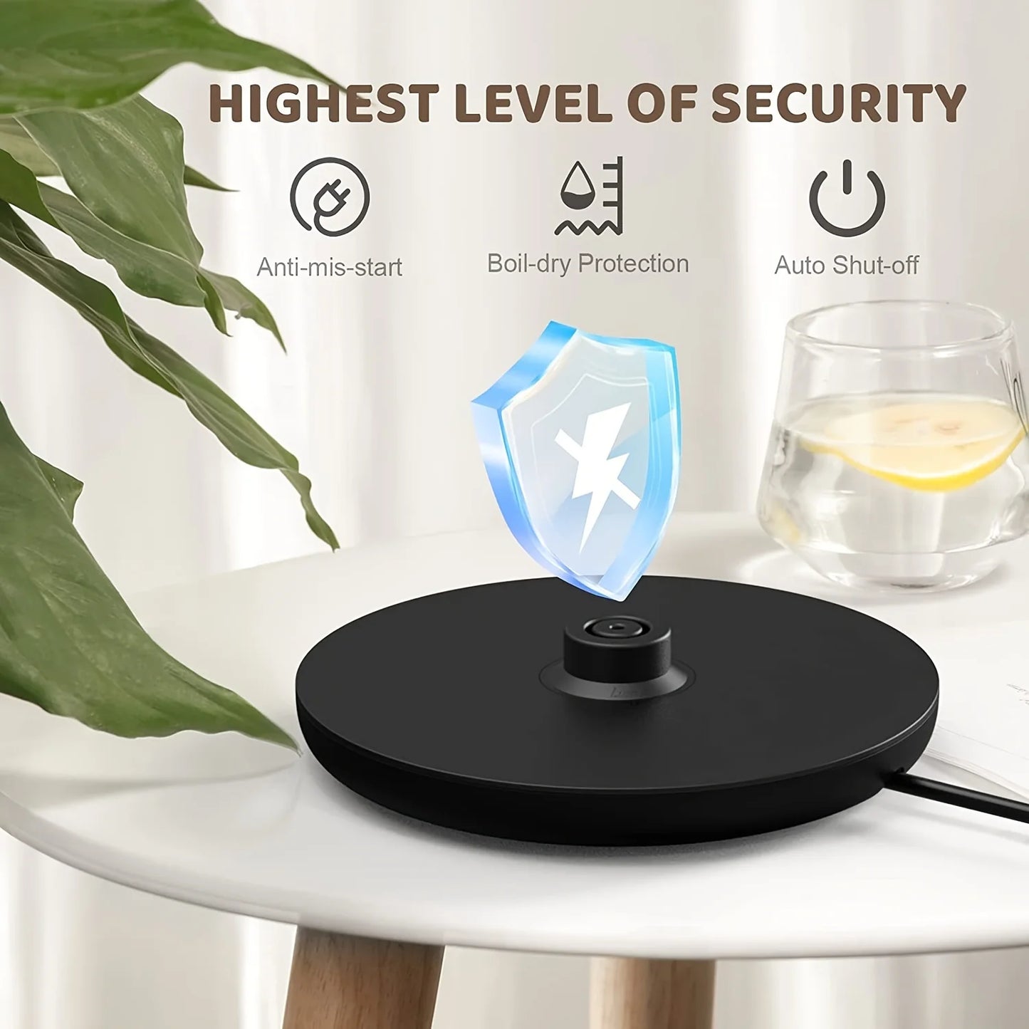 A 3 Strand Cord Octavo Electric Kettle US Plug Temp Control
