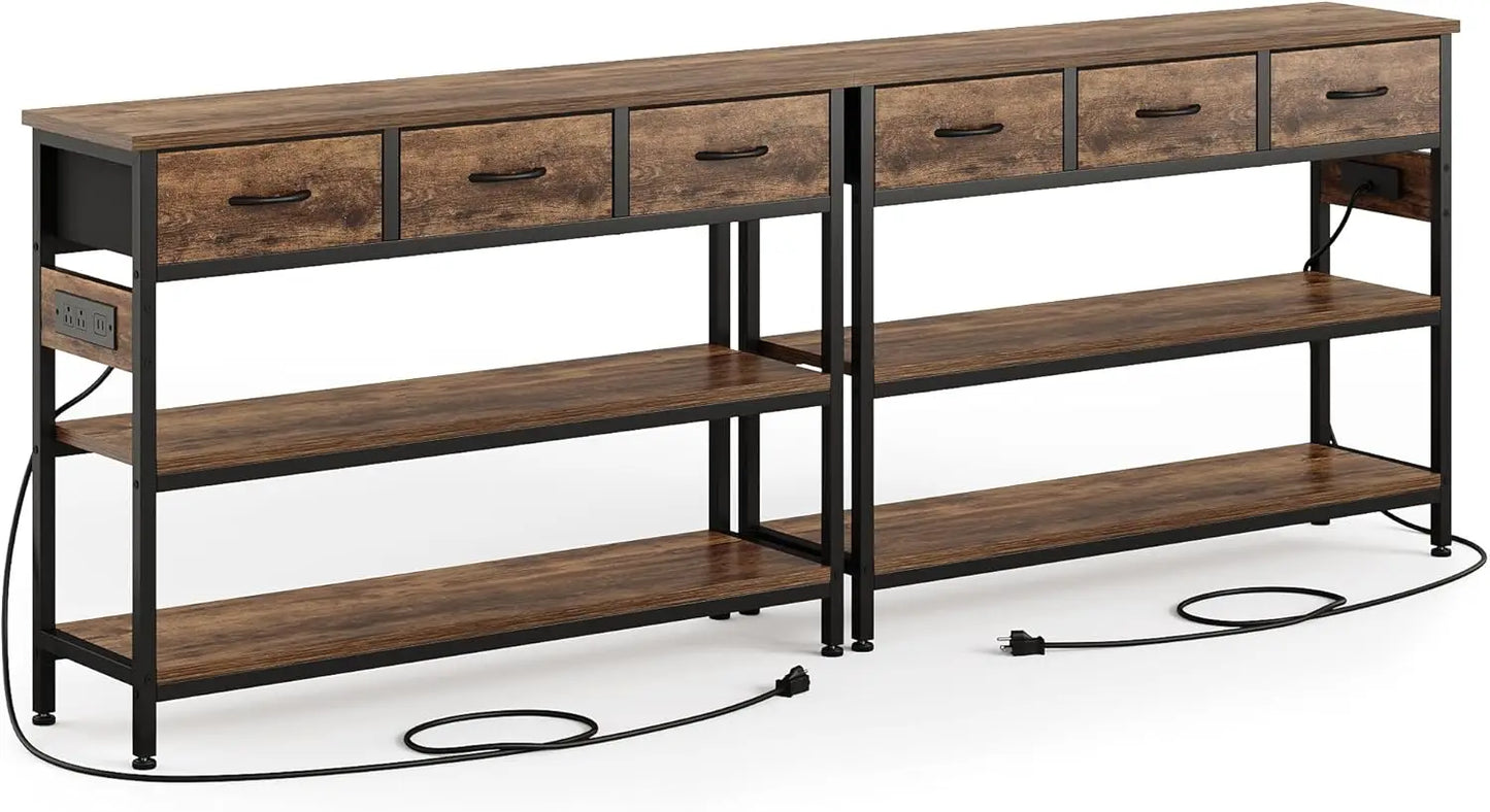 A 3 Strand Cord Entryway Table With USBOutlets Pro